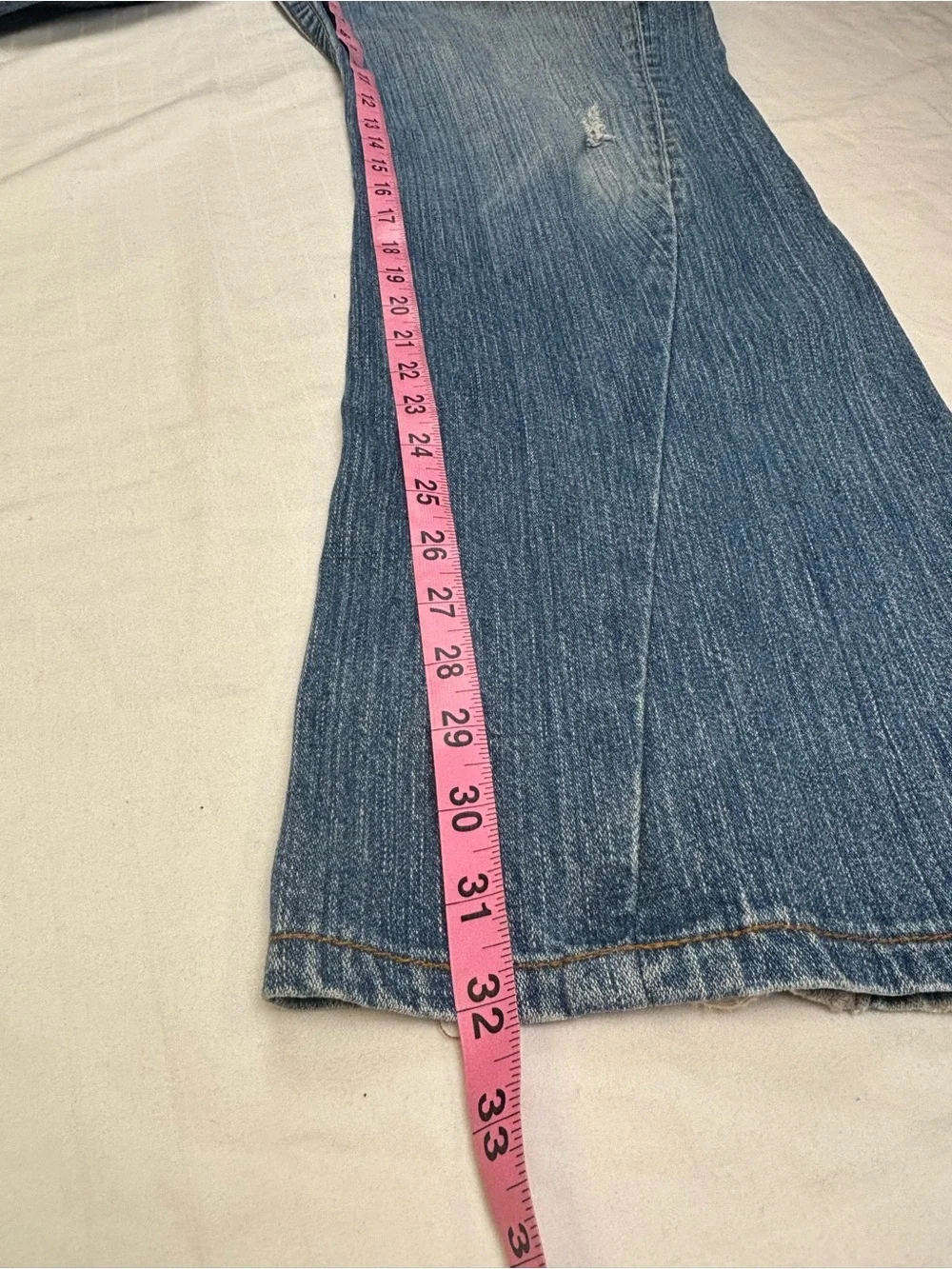 True Religion Classic Men's Joey 36 33 Blue Washed Straight-Leg Jeans